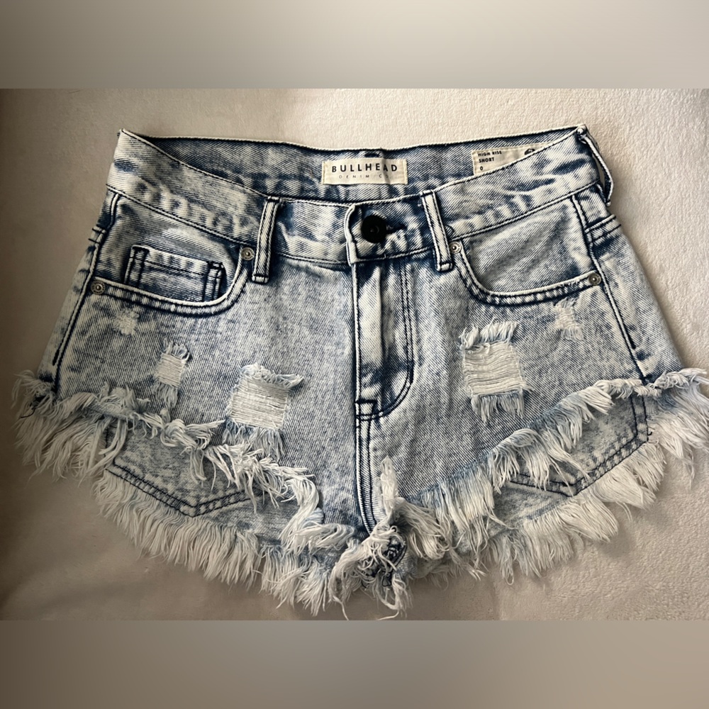 High rise denim shorts - Bullhead (size 0)